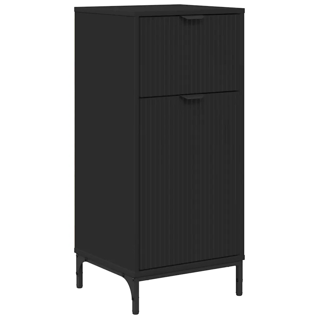Set di mobili per il bagno Nero Legno ingegnerizzato, Metallo 3393114