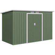 Casetta Giardino 280x130x172 cm Verde ¨C zephmum ¨C Legno con Porte Scorrevoli