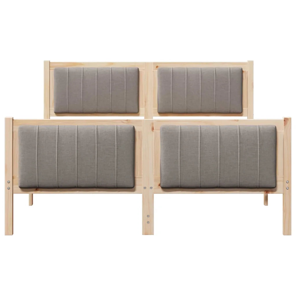 Letto matrimoniale | Letto per adulti | Struttura del Letto con testiera Marrone e taupe 135 x 190 cm
