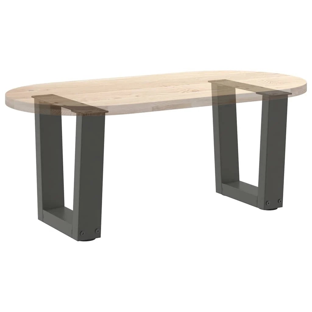 Set di 2 gambe per tavolino a V con piedini regolabili 30 x 30 cm acciaio antracite 02_0056890