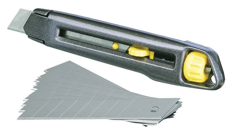 Stanley 1-10-018 Taglierino Grigio, Giallo Taglierino a lama retrattile