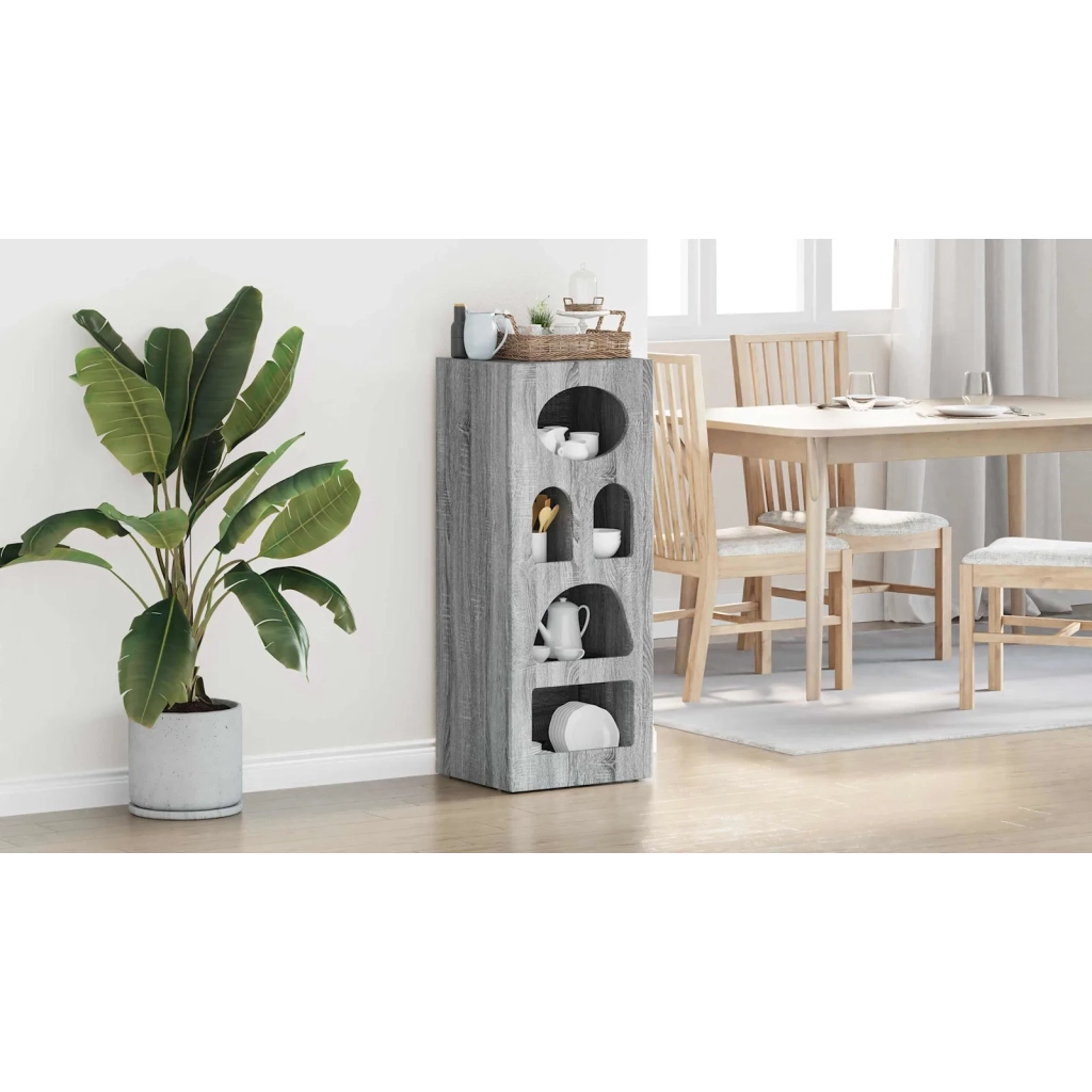 Credenza | Madia | Buffet da pranzo | Armadio da pranzo Grigio Sonoma 40 x 35 x 100,5 cm Legno multistrato