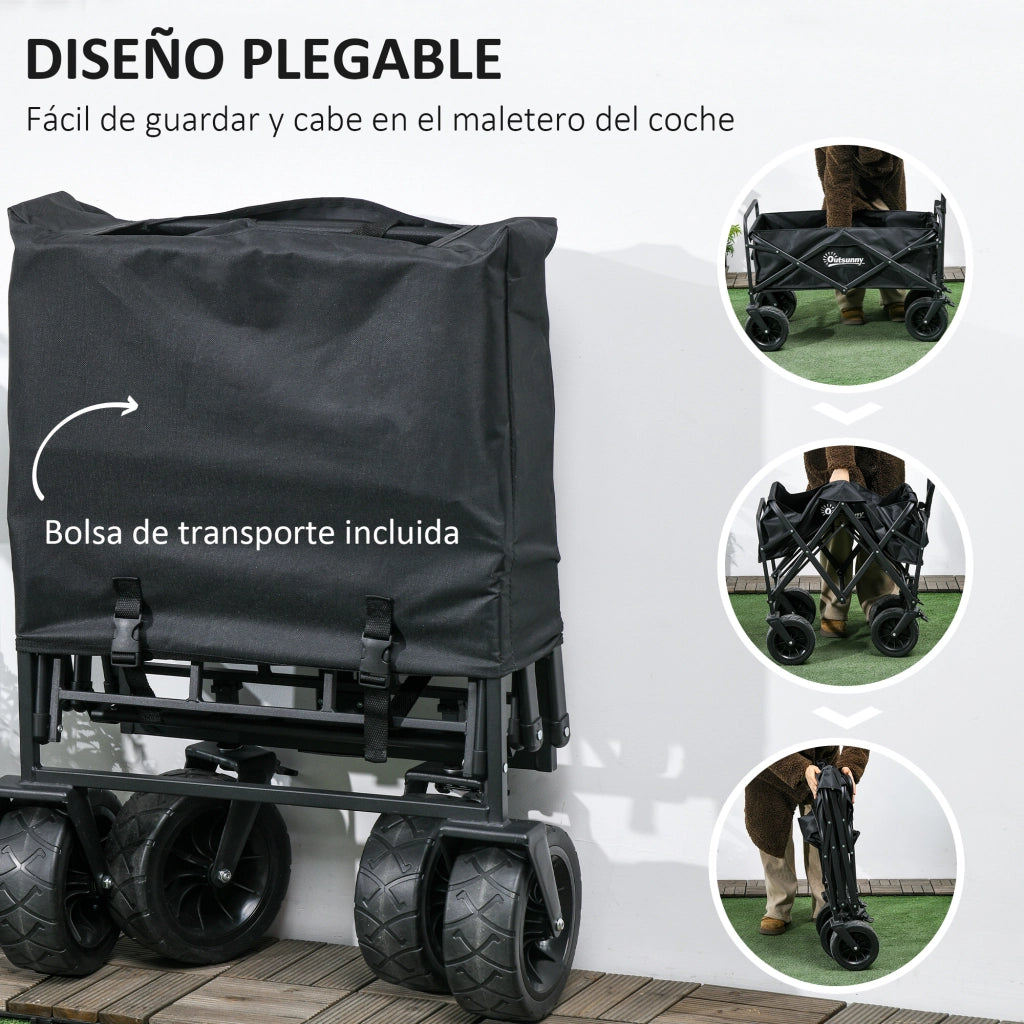 Carro Pieghevole per Bambini ¨C zephmum ¨C Nero