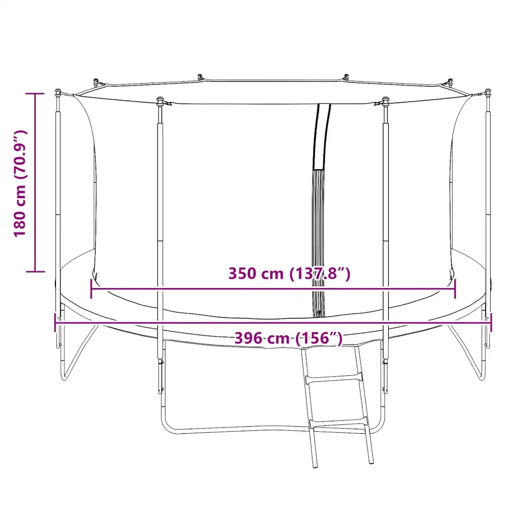 Rete di Sicurezza per Trampolino Rotondo 3,96 m 142099