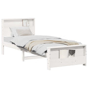 Letto singolo | Letto per adulti | Struttura del letto Bianco 100 x 200 cm Legno multistrato