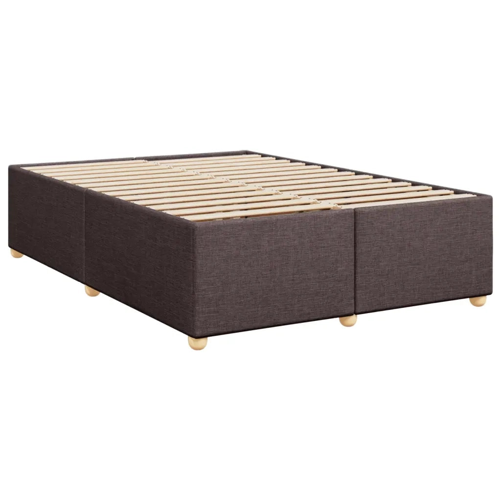 Giroletto a Molle con Materasso Marrone Scuro 140x200cm Tessuto 3291320