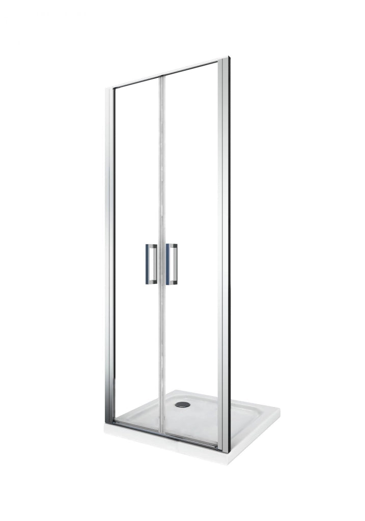 Porta doccia saloon cristallo 6mm trasparente anticalcare h.190cm Sicena Tixion Trasparente 6mm,80 cm