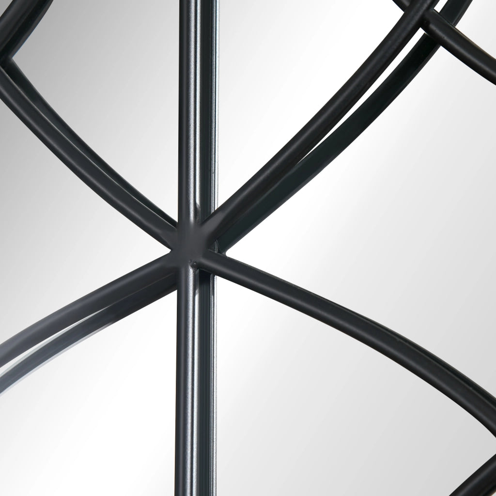 Specchio con Appendiabiti ¨C Minimal ¨C Legno e Vetro, Marrone e Nero, 60x93 cm