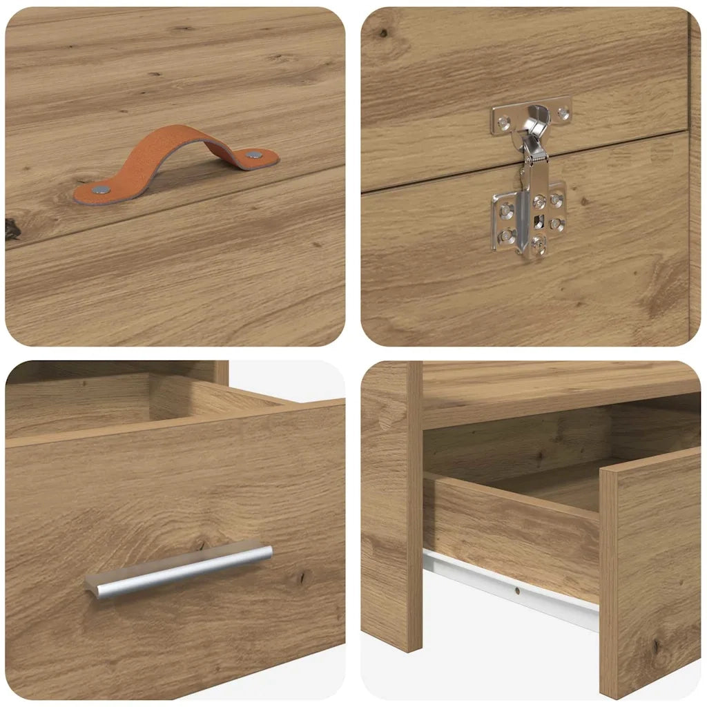 Struttura letto con contenitore Rovere artigianale 200 x 200 cm 3335268