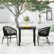 Set Mobili da Pranzo per Giardino 3 pz Nero 3099221