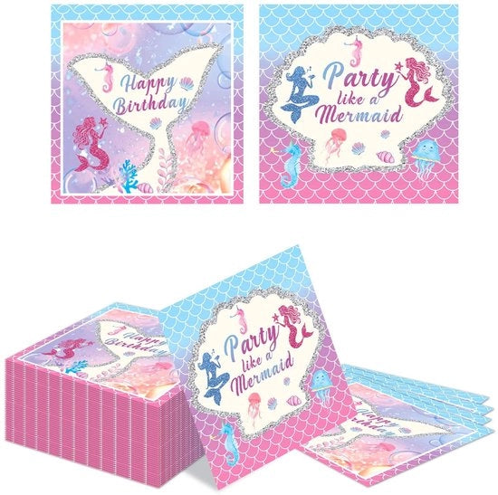 Serviette da tavola 40 pezzi - Tema nautico - Dimensioni 33x33 cm - Decorazione da tavola per compleanni e babymoon