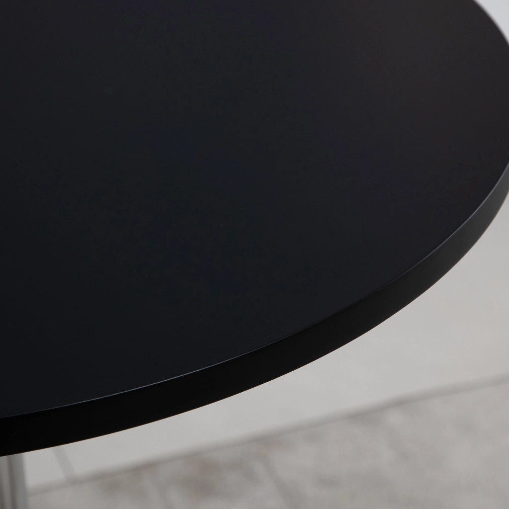 Tavolo bar regolabile in altezza ¨C Xylo ¨C base rotonda antiscivolo nero ?60x69-93 cm