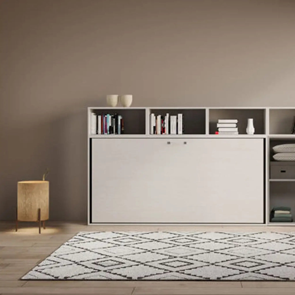 Letto singolo a scomparsa Kando comp.A bianco frassino