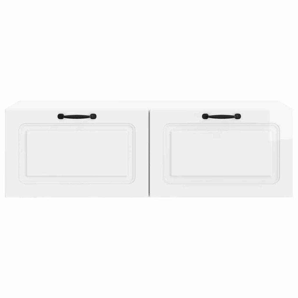 Mobile TV da Muro | Armadietto TV | Mobile Porta TV Bianco Lucido 98 x 41 x 30 cm