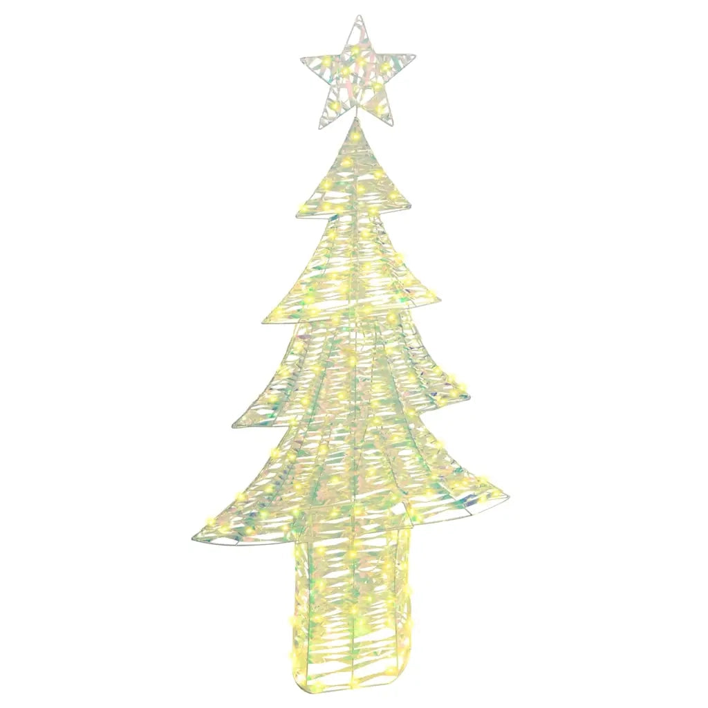Albero di Natale | Decorazioni natalizie con 240 LED Bianco caldo 181 cm PET