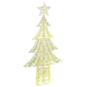 Albero di Natale | Decorazioni natalizie con 240 LED Bianco caldo 181 cm PET