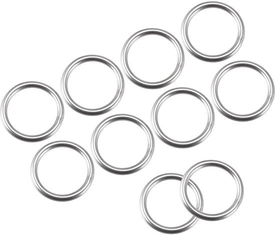 O-ring di acciaio inossidabile da 25 mm per 10 pezzi per orefazione
