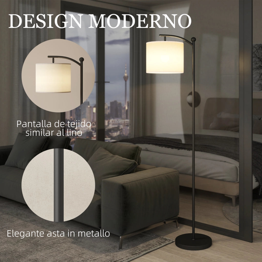 Lampada da Terra LED Dimmerabile con Telecomando ¨C Zephmum ¨C Nero