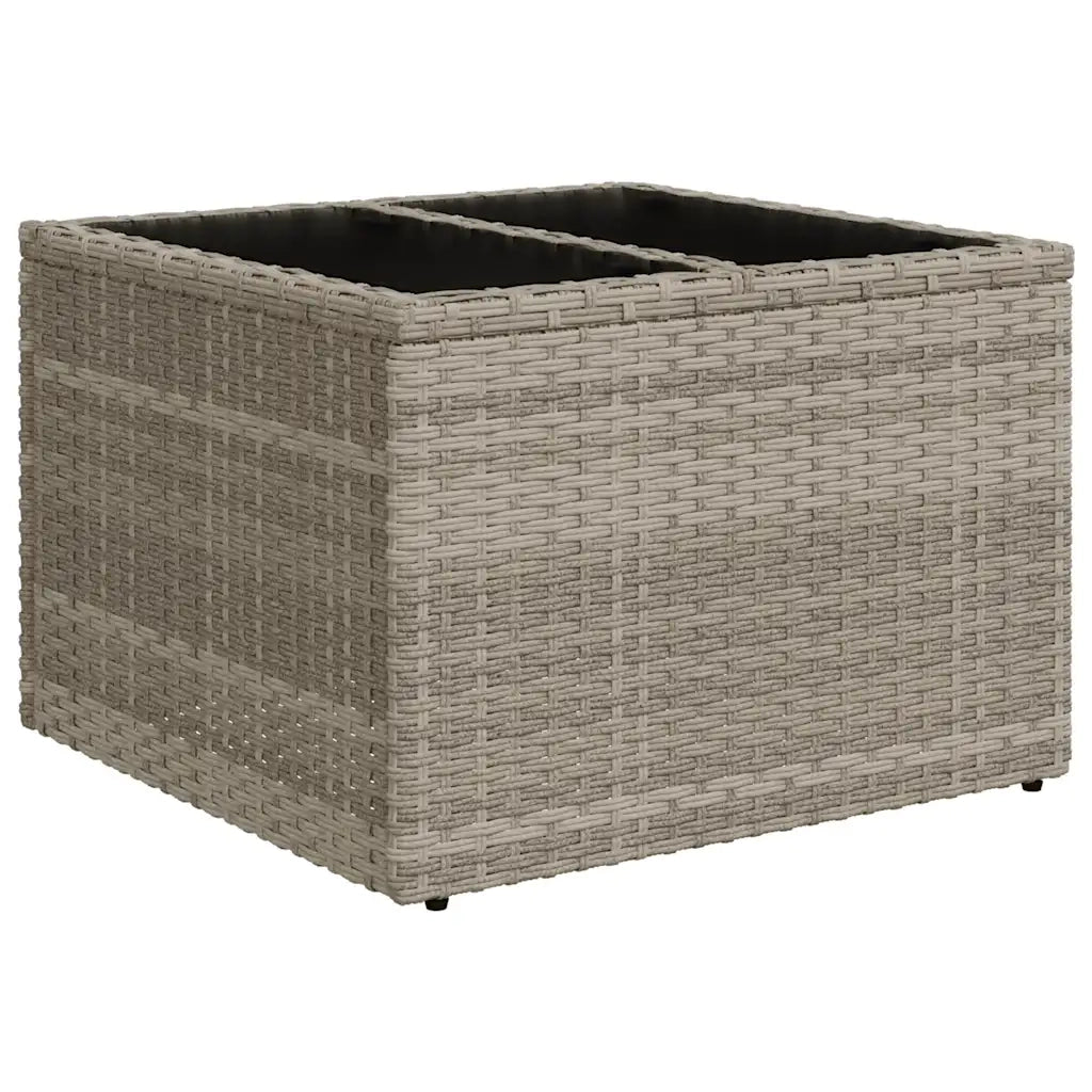 Set Divano da Giardino 5pz con Cuscini Grigio Chiaro Polyrattan