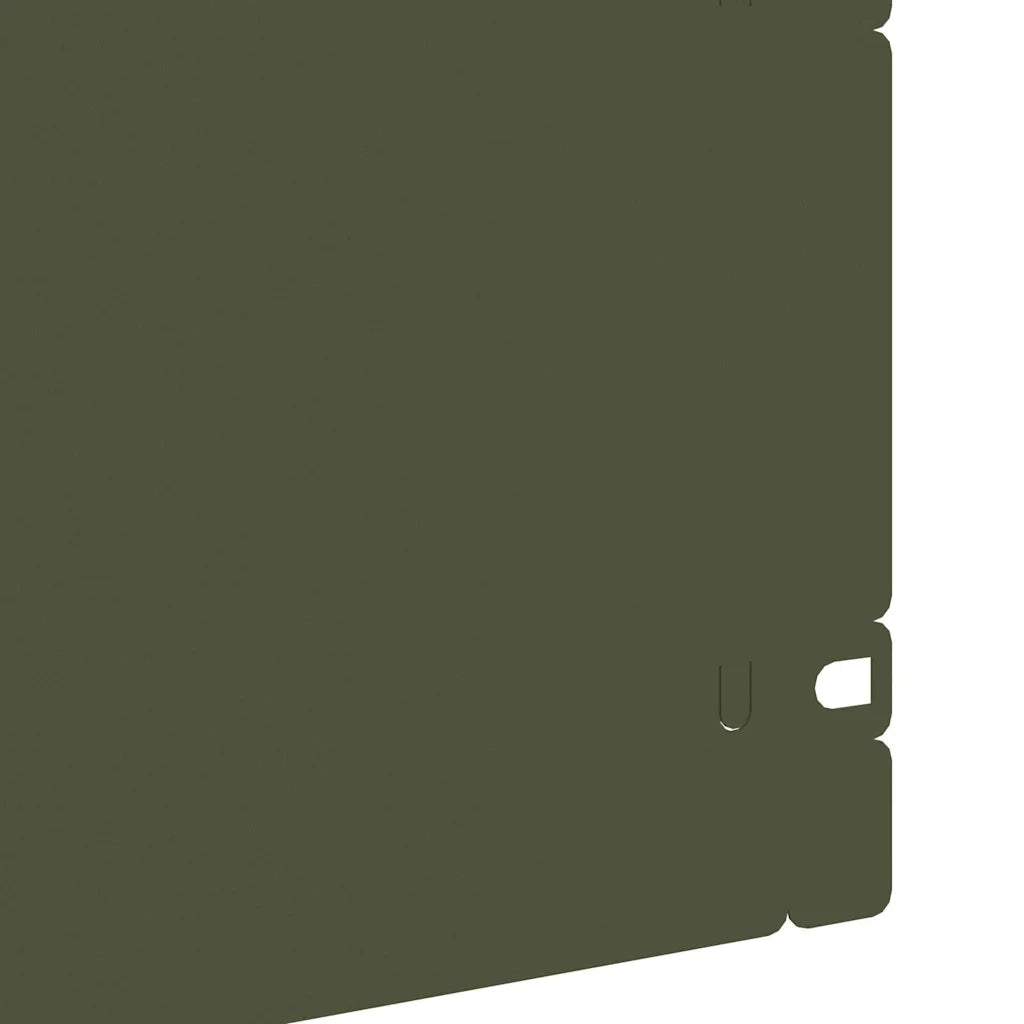 Bordure per prato 10 pz Verde oliva 103 x 0,05 x 22 cm Acciaio CFW3201410