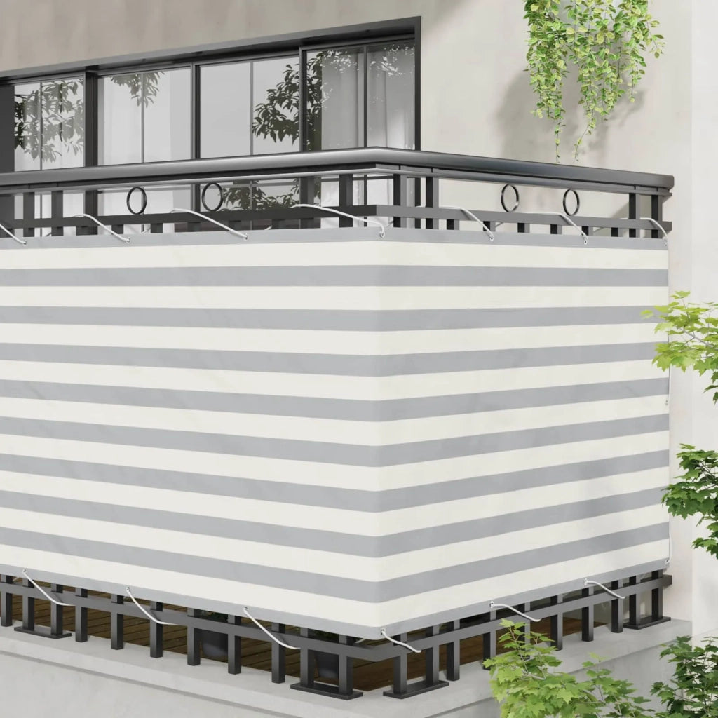 Schermo da balcone Grigio chiaro e bianco 120 x 300 cm 42030957