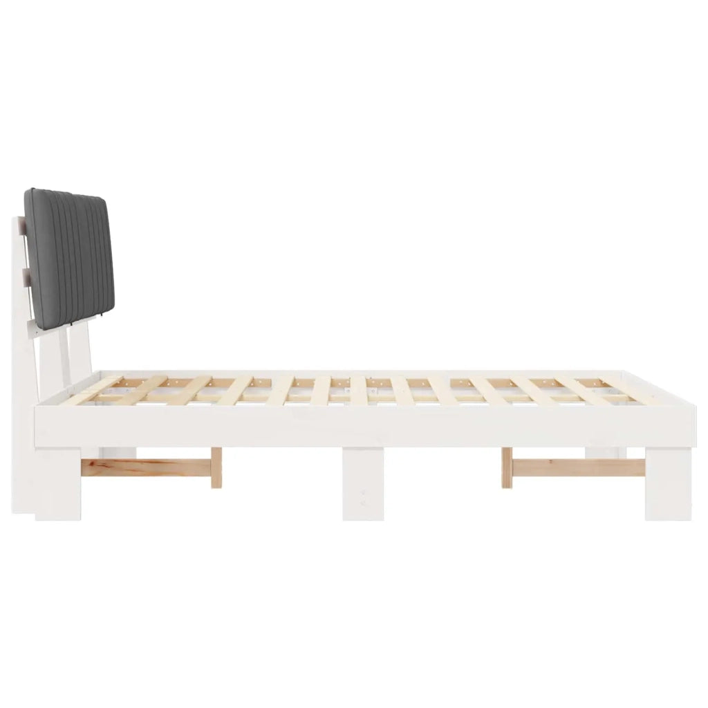 Letto con Testiera Rivestita-Struttura Letto con Testiera Grigio chiaro 140 x 200 cm 923010