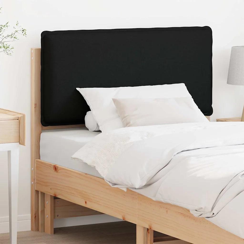 Testiera | Testata imbottita Naturale e Nero 80 cm Pino massello