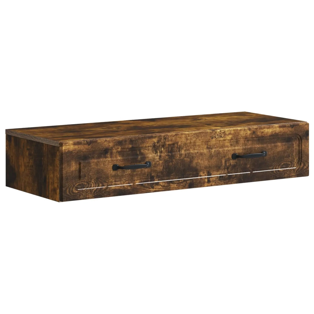 Tavolino da Parete Laterale | Tavolo laterale | Tavolino Rovere Fumo 87,5 x 34,5 x 17 cm
