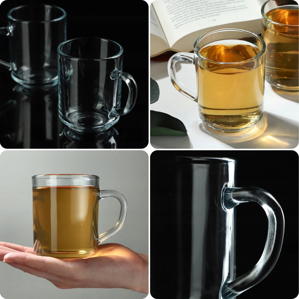 Bicchieri KADAX per tè, caffè e altre bevande con manici, set da 6 pezzi, 240 ml