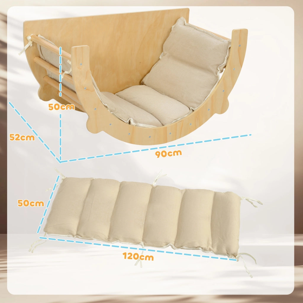Arco Montessoriano 3 in 1 ¨C Xylo ¨C Struttura Arrampicata Tavolo Dondolo Bambini 18-48 Mesi Legno
