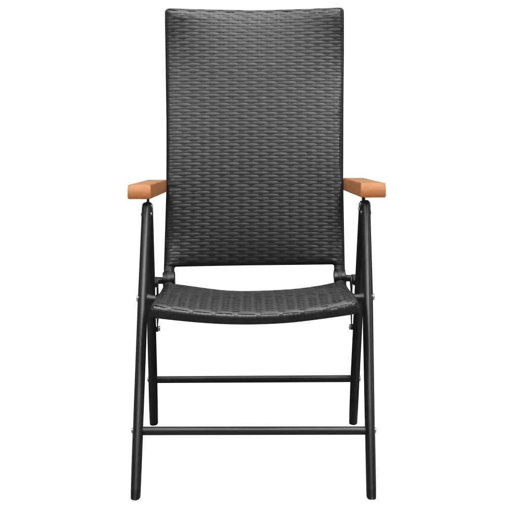 Set da Pranzo da Giardino 7 pz Nero e Marrone 3060080