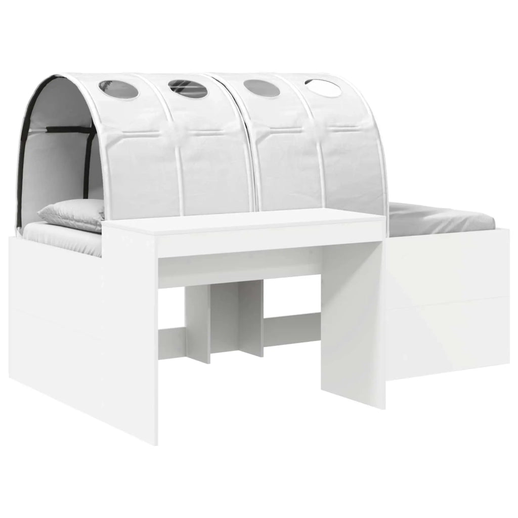 Letto matrimoniale | Letto per adulti | Letto con Tunnel 4 pcs Rovere Artigianale e Bianco