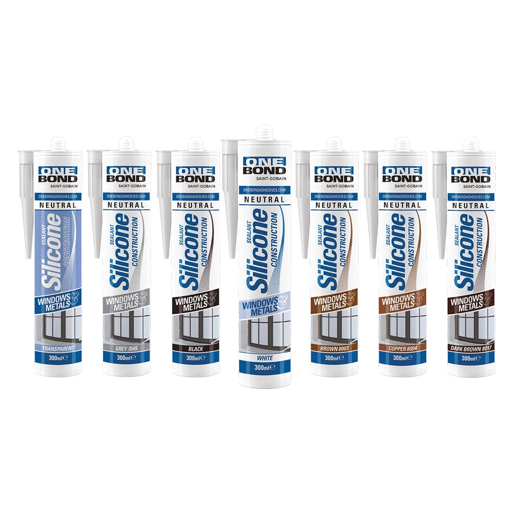 SILICONE NEUTRO 'CONSTRUCTION'  bianco ml 300- 12 pezzi  - ONEBOND