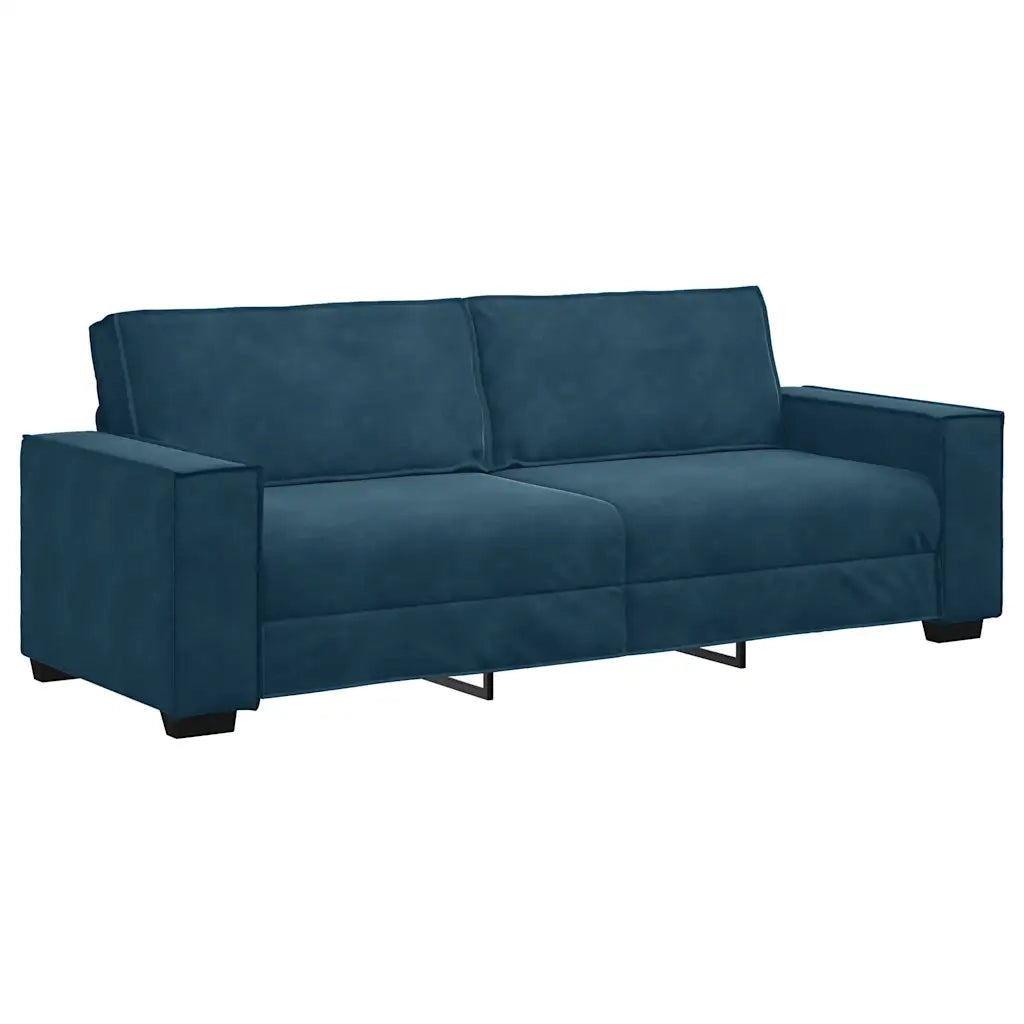 Set di Divani 2 pz con Cuscini Blu in Velluto 3324709