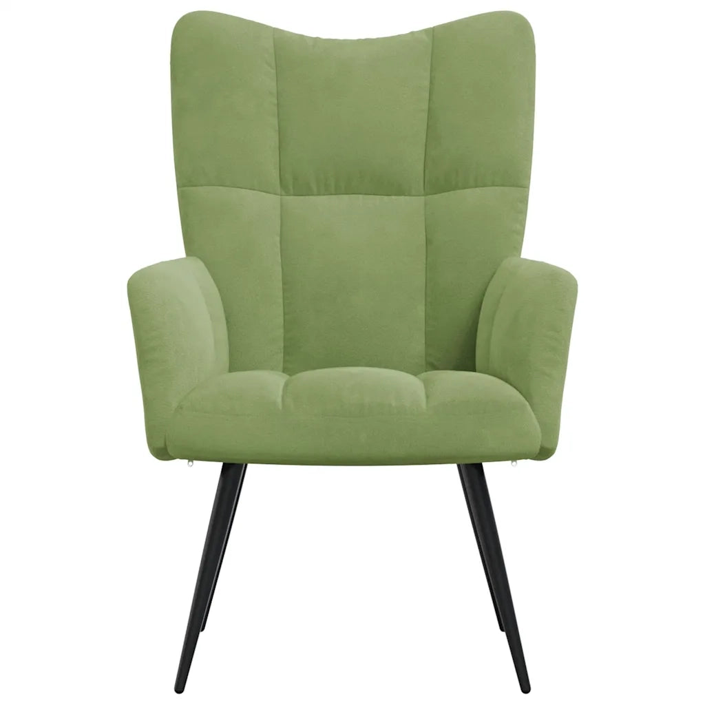 Sedia Relax Verde Chiaro in Velluto 328076