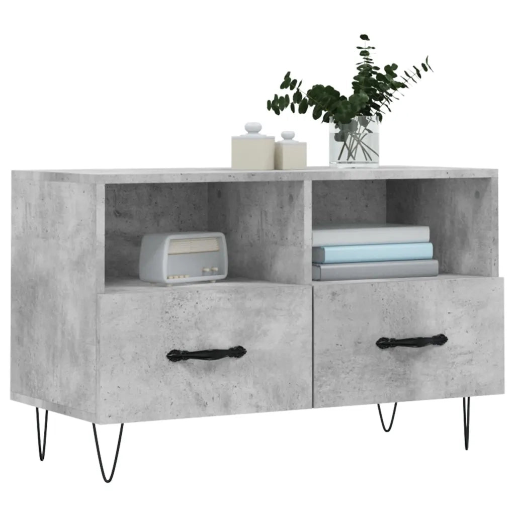 Mobile per TV | Armadietto TV | Mobile Porta TV Grigio Cemento 80x36x50 cm Legno Multistrato