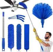 Spazzola per pulizia, spazzola con estensione, microfibra ventilatore da soffitto, tovagliolo per pulire ragnatele, lunga spazzola per soffitti alti, parete, frigorifero, apparecchio