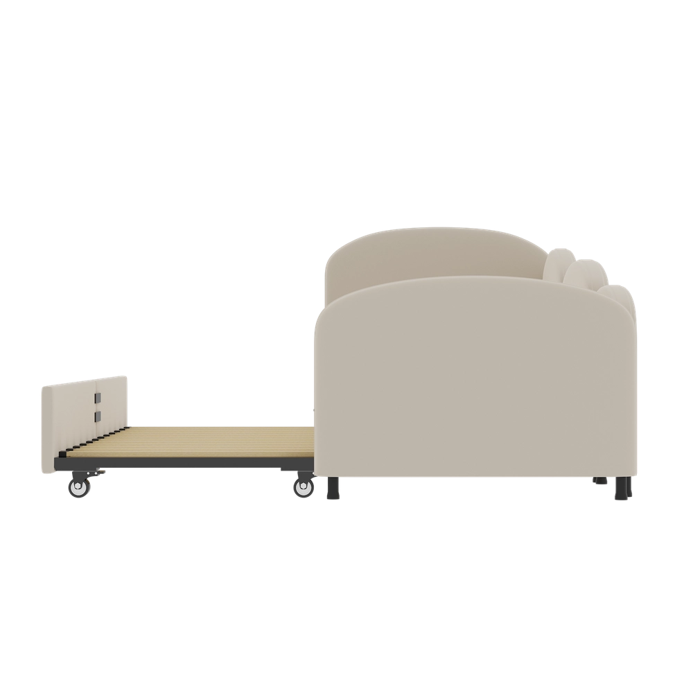 Divano Letto Singolo Imbottito con Cassetti ¨C MINIMAL ¨C Velluto