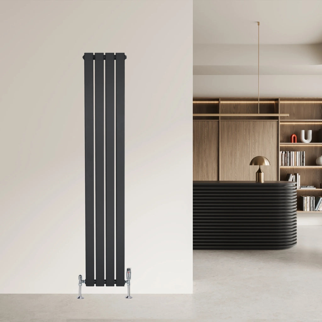 Radiatore Verticale Design Piatto Colonna Singola Antracite 1600x280 mm