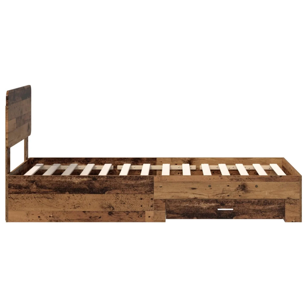 Struttura del letto-Giroletto Legno vecchio 90 x 200 cm Legno multistrato 241113