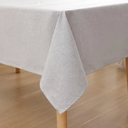 Tavolo con finitura in lino, lotus effect, 100 x 140 cm, lavabile, resistente all'acqua, vetrina in lino, protezione contro macchie, colore chiaro grigio