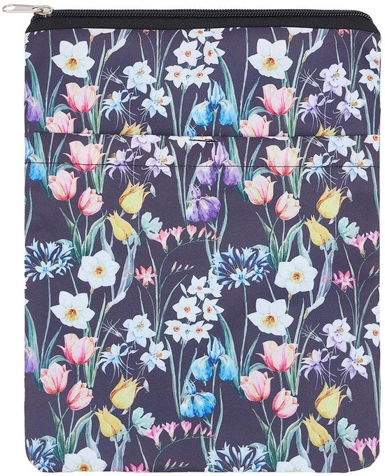 Cassettiere Acquatica - Cassettiera Multifunzionale - Lavabile - Stampa Fiori - Adatta per libri da 28 x 22 cm - Spazio di Rifornimento Extra - Copertina per Libro