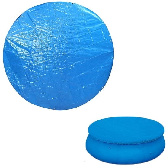 Copertura per piscina - Copertura rotonda per piscina - Riduce l'evaporazione - 210 cm - Supporti per fondo - Ideale per bambini - Protezione dal sole estremo