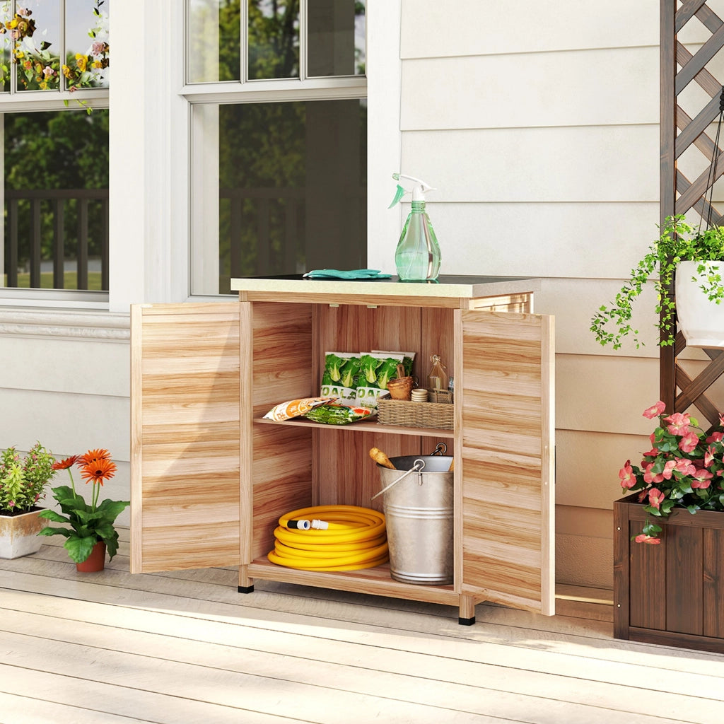 Caseta da Giardino ¨C zephmum ¨C Legno Acciaio 79x43x92 cm