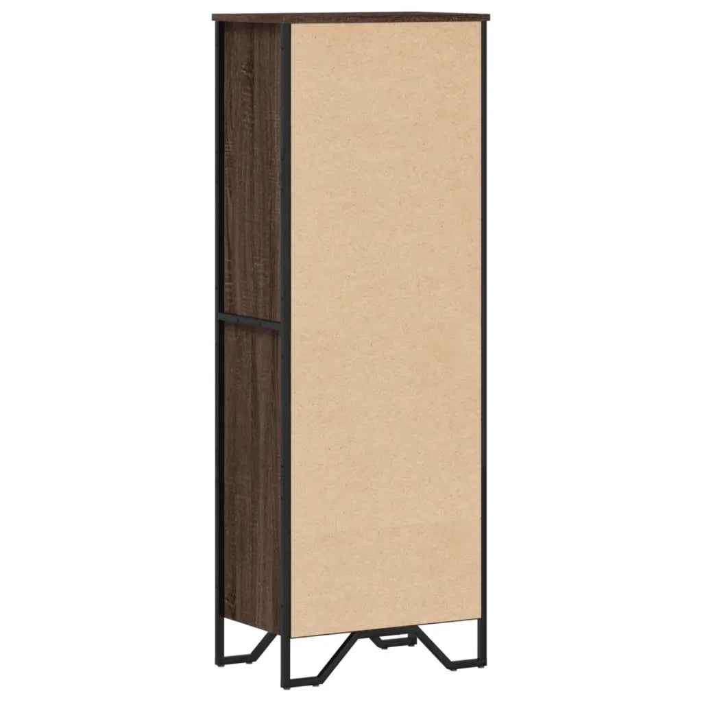Libreria-Scaffale per Libri-Mobile di Stoccaggio Rovere Marrone 50x31x137,5 cm in Truciolato