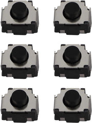 Microschakelaar L R knop con bumper tattile - 6 pezzi - Adatto per Nintendo Switch 2DS 3DS XL - Incluso cavo di collegamento - Nero