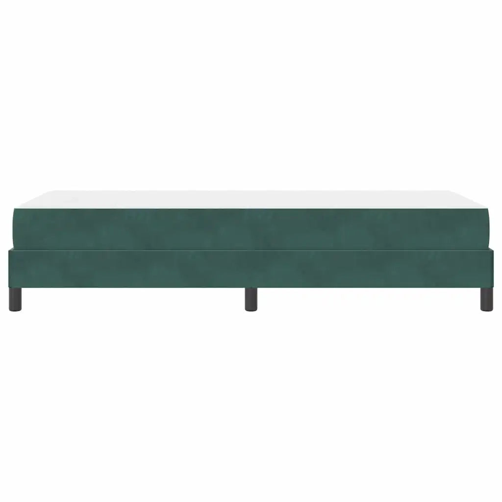 Letto a molle con materasso-Struttura Letto con Materasso Verde Scuro 100 x 200 cm Tessuto
