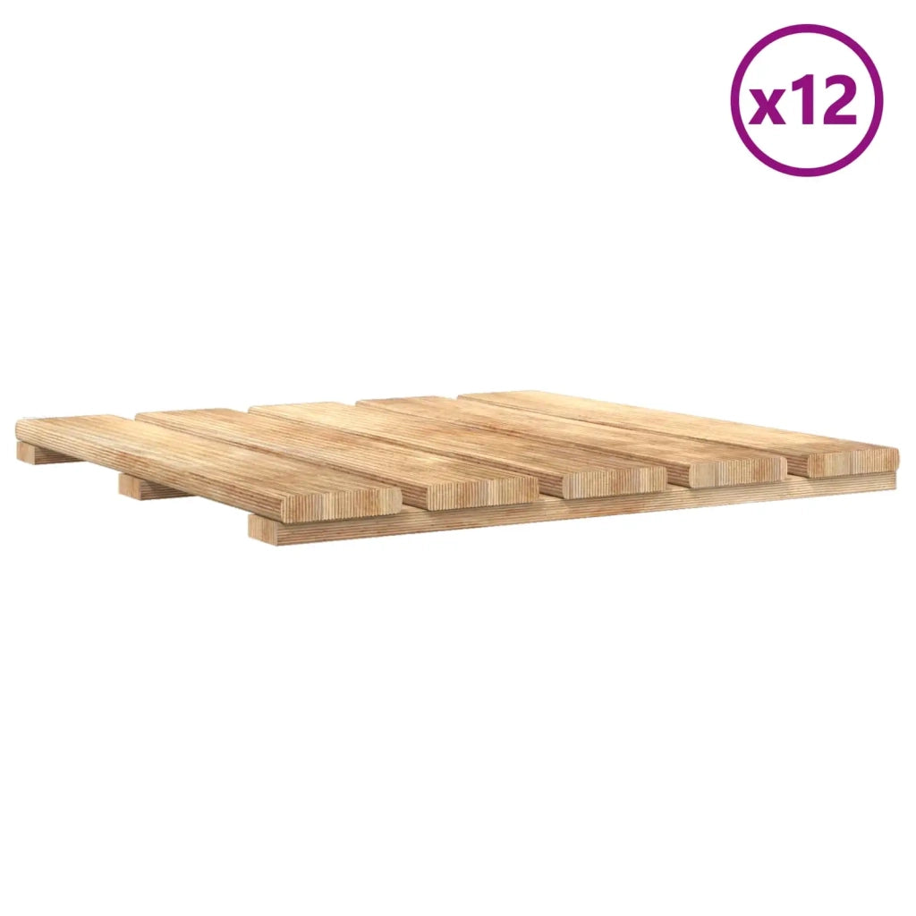 Piastrella per Decking 12 pcs Marrone 50 x 50 cm 3444823