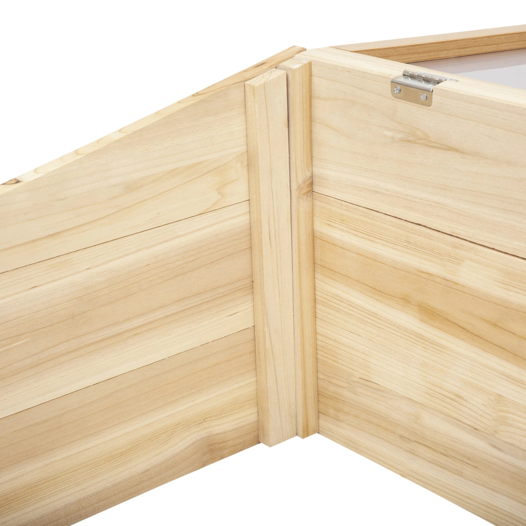 Serra da giardino in legno per piante e orto - Xylo - 100x50x35 cm naturale abete