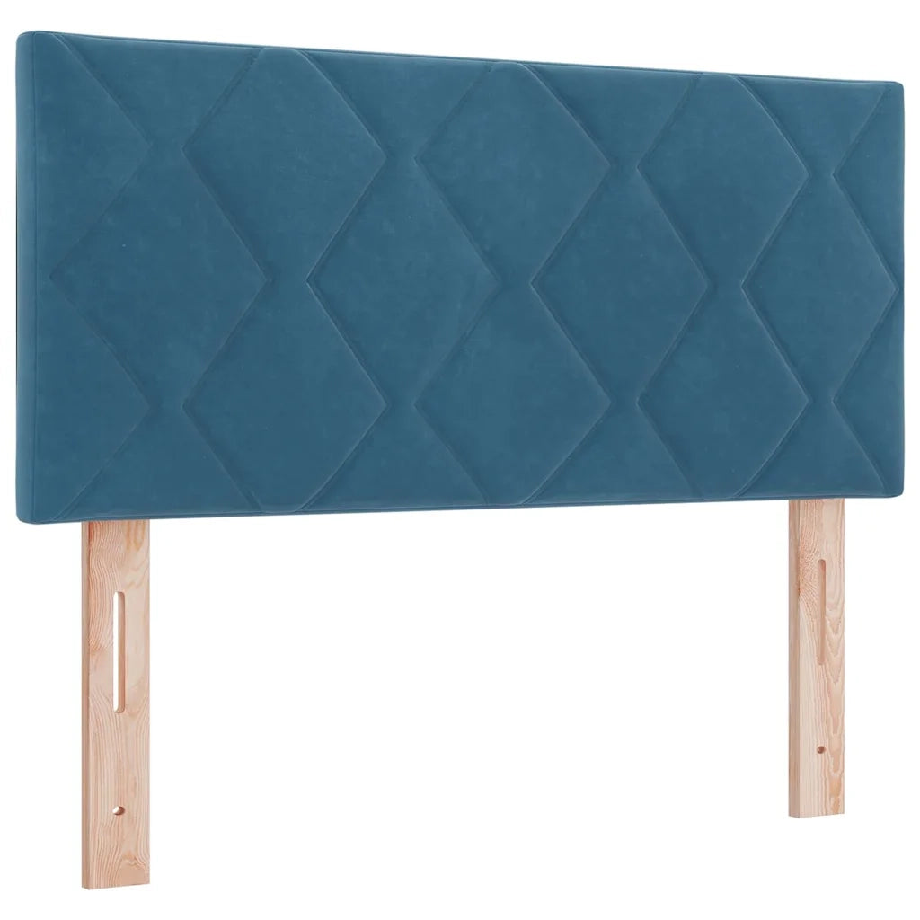 Letto a molle con testiera Blu scuro 100 x 200 cm Velluto 3340434